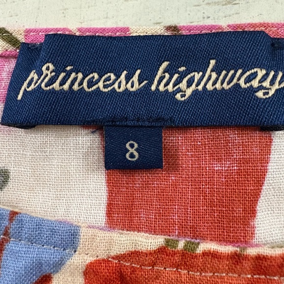 Princess Highway for Modcloth Linen Floral Sleeveless Maxi Sundress Size 8 - Picture 3 of 7